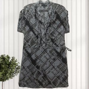 2 | Banana Republic | 100% Silk Drawstring-Waist Shirt Dress